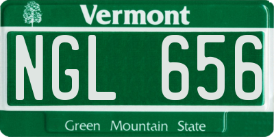 VT license plate NGL656