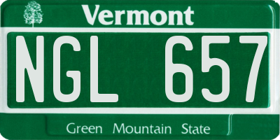 VT license plate NGL657