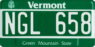VT license plate NGL658