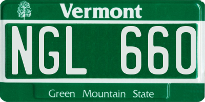 VT license plate NGL660