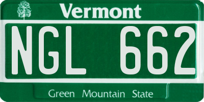 VT license plate NGL662