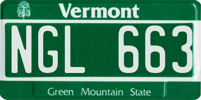 VT license plate NGL663