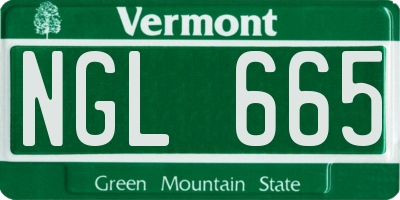 VT license plate NGL665