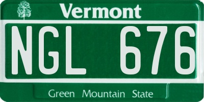 VT license plate NGL676