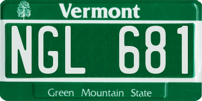 VT license plate NGL681