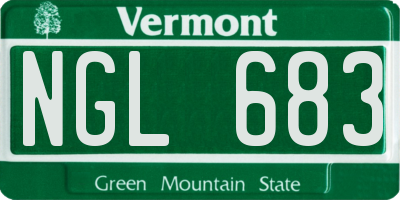 VT license plate NGL683