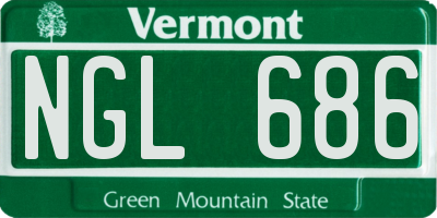 VT license plate NGL686