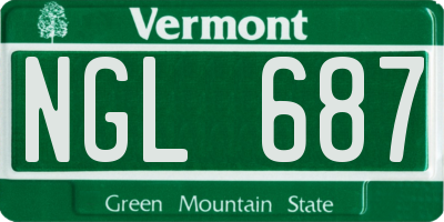 VT license plate NGL687