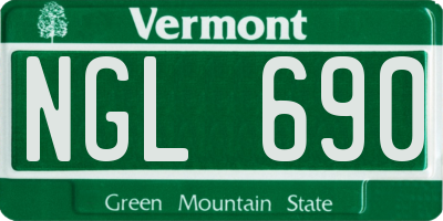 VT license plate NGL690