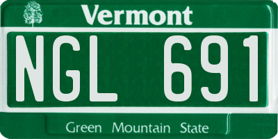 VT license plate NGL691
