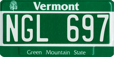 VT license plate NGL697