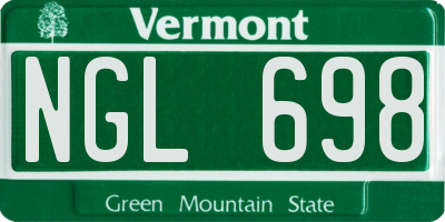 VT license plate NGL698