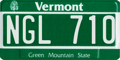VT license plate NGL710