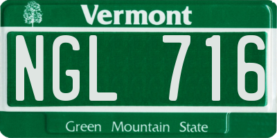 VT license plate NGL716