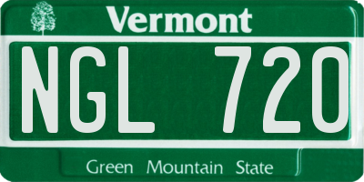 VT license plate NGL720
