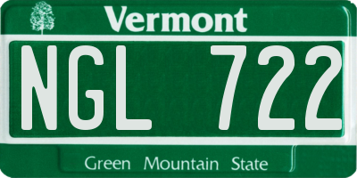 VT license plate NGL722