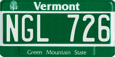 VT license plate NGL726