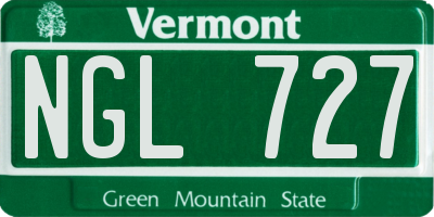 VT license plate NGL727