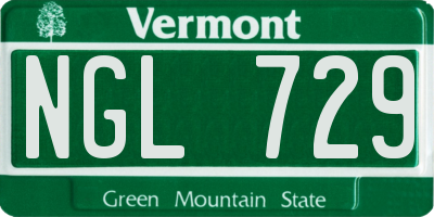 VT license plate NGL729