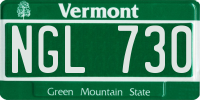 VT license plate NGL730