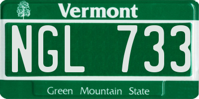 VT license plate NGL733