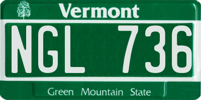 VT license plate NGL736