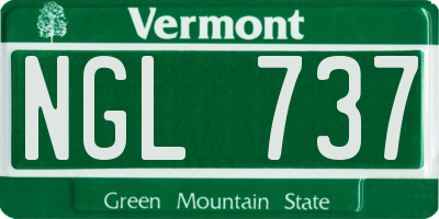 VT license plate NGL737
