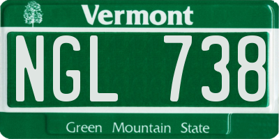 VT license plate NGL738