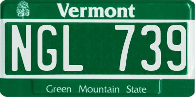 VT license plate NGL739