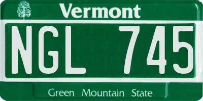 VT license plate NGL745