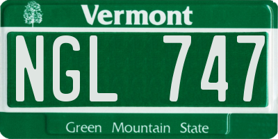 VT license plate NGL747