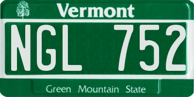 VT license plate NGL752