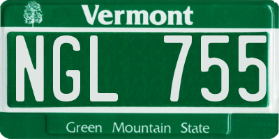 VT license plate NGL755