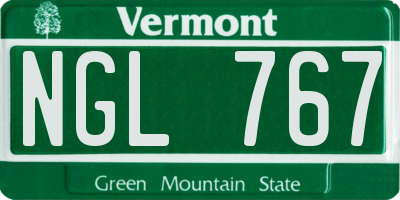 VT license plate NGL767