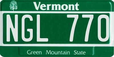 VT license plate NGL770