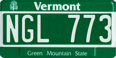 VT license plate NGL773
