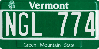 VT license plate NGL774