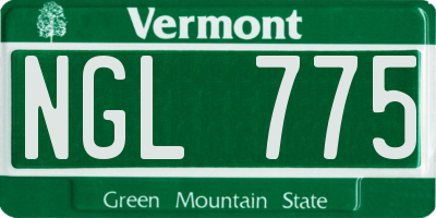 VT license plate NGL775