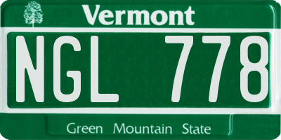VT license plate NGL778