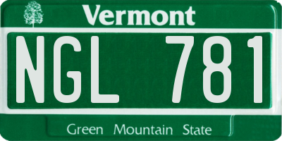 VT license plate NGL781