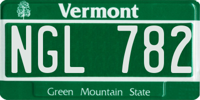 VT license plate NGL782