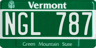 VT license plate NGL787