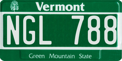 VT license plate NGL788