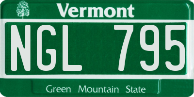VT license plate NGL795