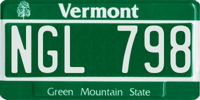 VT license plate NGL798