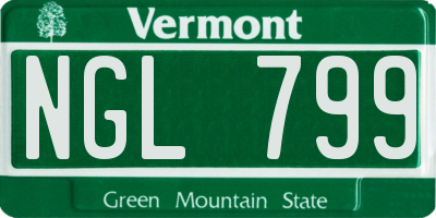 VT license plate NGL799