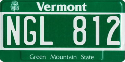 VT license plate NGL812