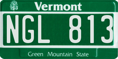 VT license plate NGL813