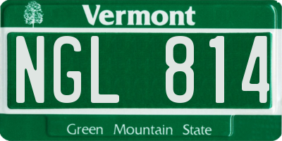VT license plate NGL814