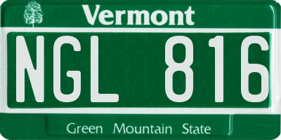 VT license plate NGL816